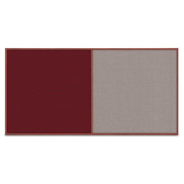 United Visual Products Enclosed Corkboard, 3 Door, 96"x48", 4" Fra, UV3413-BRONZE-PEARL UV3413-BRONZE-PEARL - main